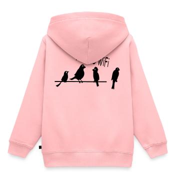 Lustige Vögel - Kinder Premium Organic Hoodie - Rosa - Hinten - AI Model Kid Female (0cm)