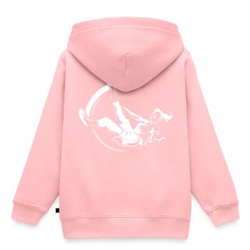 fussballerin fallrückzieher - Kinder Premium Organic Hoodie - Rosa - Hinten - AI Model Kid Female (0cm)