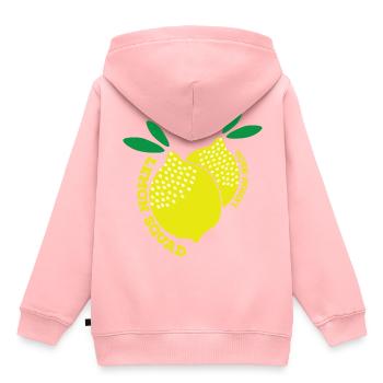 Lemon Squad Lemon Bros. - Kinder Premium Organic Hoodie - Rosa - Hinten - AI Model Kid Female (0cm)