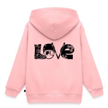 Ski Rider T-Shirts | Apre ski ski area gifts - Kids Premium Organic Hoodie - rose - Back - AI Model Kid Female (0cm)