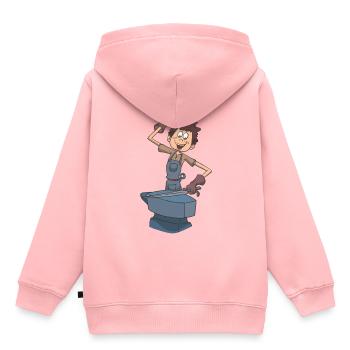 Blacksmith anvil hammer - Kids Premium Organic Hoodie - rose - Back - AI Model Kid Female (0cm)