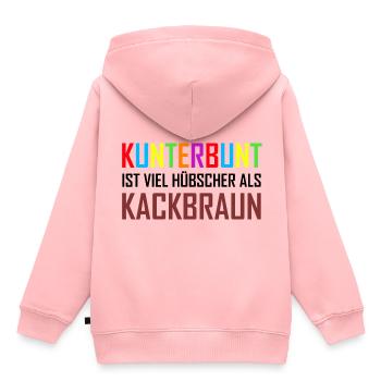 Contre le racisme | Nazis Liens Antifa idées cadeaux - Sweat Premium à capuche enfant bio - rose - Dos - AI Model Kid Female (0cm)