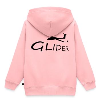 Segelflieger Segelflugzeug - Kinder Premium Organic Hoodie - Rosa - Hinten - AI Model Kid Female (0cm)