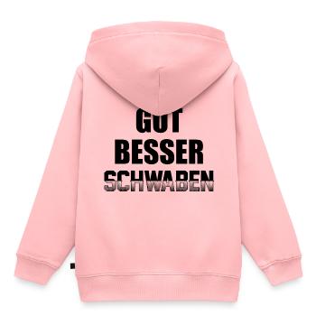 Schwaben Sprüche | Schwäbisch Schwabe Geschenkidee - Kinder Premium Organic Hoodie - Rosa - Hinten - AI Model Kid Female (0cm)