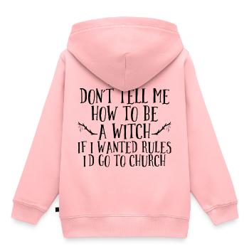 Hexe - Kinder Premium Organic Hoodie - Rosa - Hinten - AI Model Kid Female (0cm)