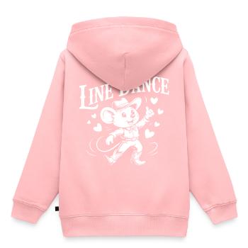 Danse en ligne Souris Drôle Souris Danse en ligne - Sweat Premium à capuche enfant bio - rose - Dos - AI Model Kid Female (0cm)