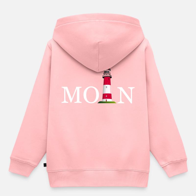 Phare de Moin - Sweat Premium à capuche enfant bio - rose