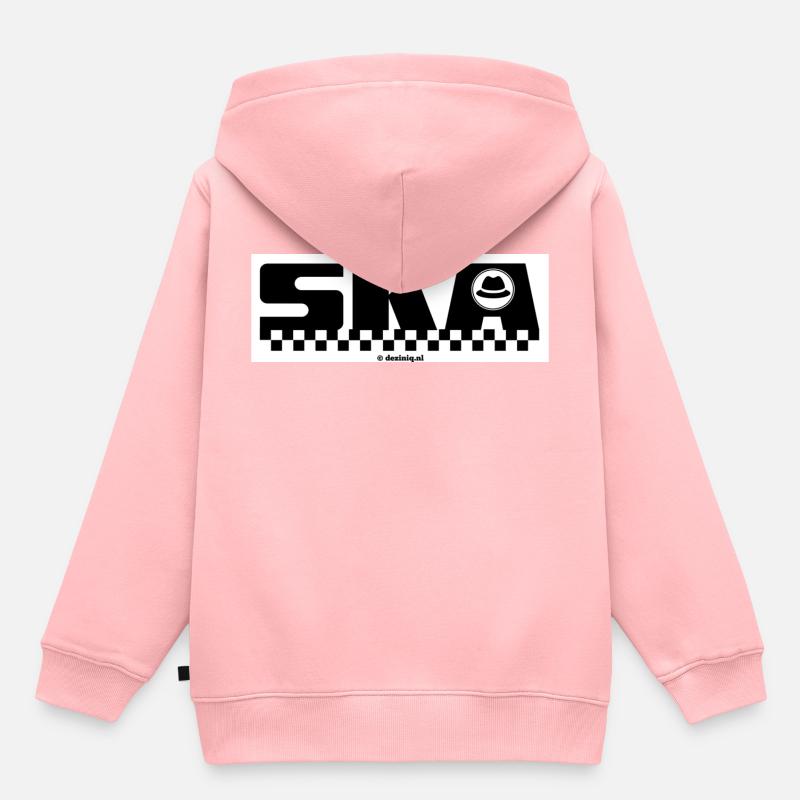 Ska - Sweat Premium à capuche enfant bio - rose