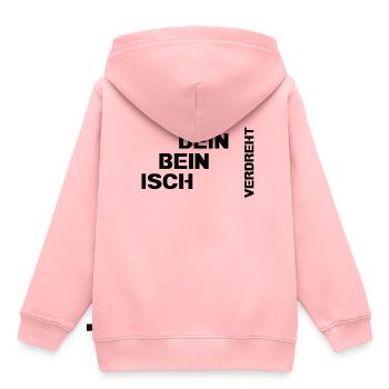 Dein Bein isch verdreht - Kinder Premium Organic Hoodie - Rosa - Hinten - AI Model Kid Female (0cm)