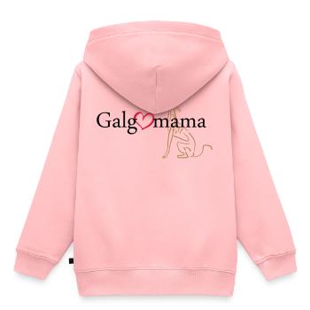 Galgomama - Kinder Premium Organic Hoodie - Rosa - Hinten - AI Model Kid Female (0cm)