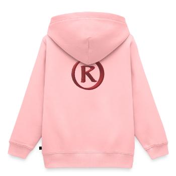marque déposée - Sweat Premium à capuche enfant bio - rose - Dos - AI Model Kid Female (0cm)