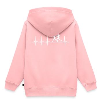 Running - Kinder Premium Organic Hoodie - Rosa - Hinten - AI Model Kid Female (0cm)