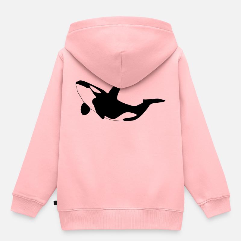 Orca - Sweat Premium à capuche enfant bio - rose