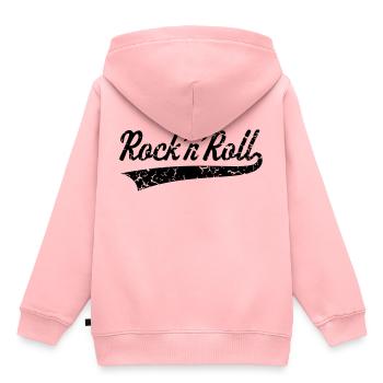 Rock 'n' Roll, Rock And Roll, Rock & Roll, Vintage - Sweat Premium à capuche enfant bio - rose - Dos - AI Model Kid Female (0cm)