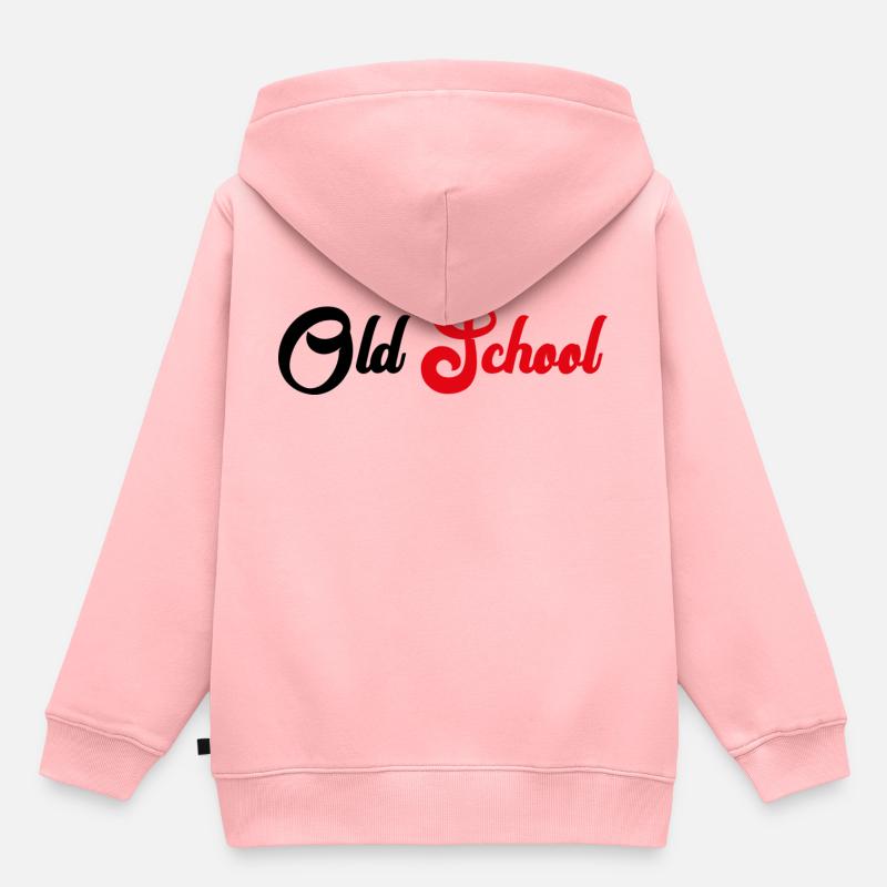 Old School - Sweat Premium à capuche enfant bio - rose