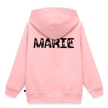 Marie first name gift for childbirth - Kids Premium Organic Hoodie - rose - Back - AI Model Kid Female (0cm)