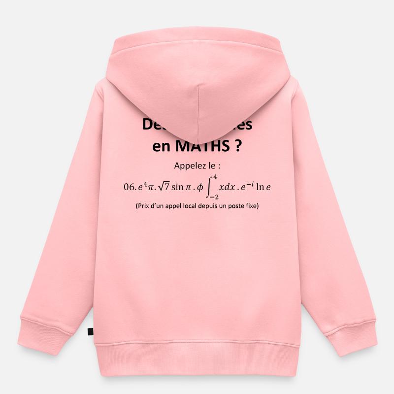 problemes_en_maths_humour - Sweat Premium à capuche enfant bio - rose
