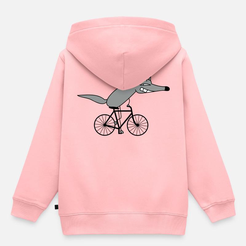 Fast wolf - Sweat Premium à capuche enfant bio - rose