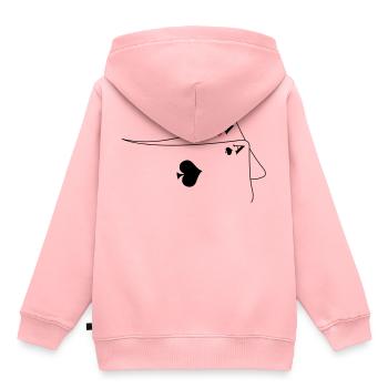 Pocket Aces - Kinder Premium Organic Hoodie - Rosa - Hinten - AI Model Kid Female (0cm)