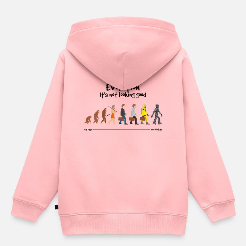 Evolution Es sieht nicht gut aus - Kinder Premium Organic Hoodie - Rosa