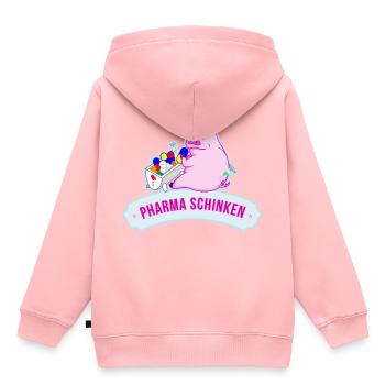 Pharma Schinken - Kinder Premium Organic Hoodie - Rosa - Hinten - AI Model Kid Female (0cm)