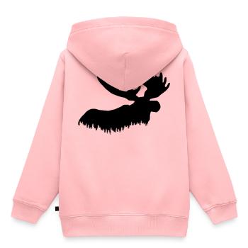 élan - Sweat Premium à capuche enfant bio - rose - Dos - AI Model Kid Female (0cm)