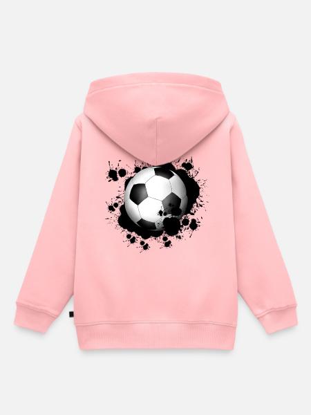 Fußball - Hoodie Premium barn ekologisk - rosa