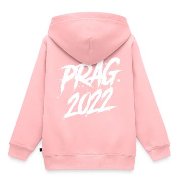 Prag 2022 - Kinder Premium Organic Hoodie - Rosa - Hinten - AI Model Kid Female (0cm)