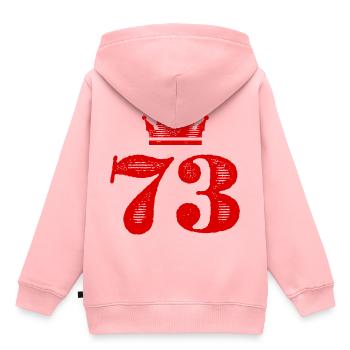 73 Figure de la couronne - Sweat Premium à capuche enfant bio - rose - Dos - AI Model Kid Female (0cm)