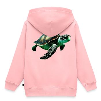 Die Grüne Meeresschildkröten sind prächtige Tiere - Kinder Premium Organic Hoodie - Rosa - Hinten - AI Model Kid Female (0cm)