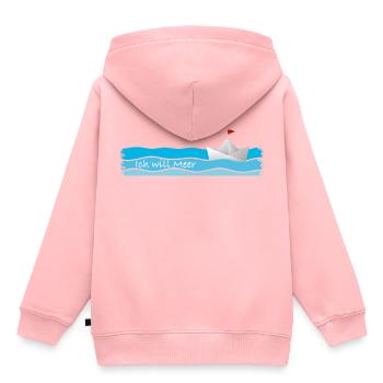 Ich will Meer - Kinder Premium Organic Hoodie - Rosa - Hinten - AI Model Kid Female (0cm)