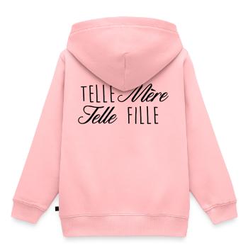 telle mere telle fille - Sweat Premium à capuche enfant bio - rose - Dos - AI Model Kid Female (0cm)