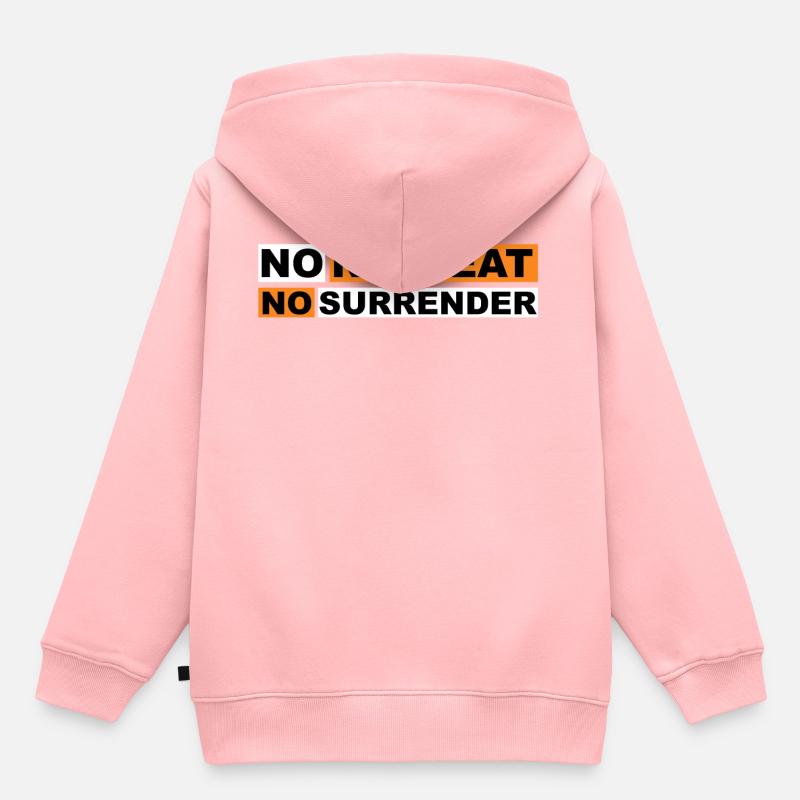 No Retreat No Surrender - Sweat Premium à capuche enfant bio - rose