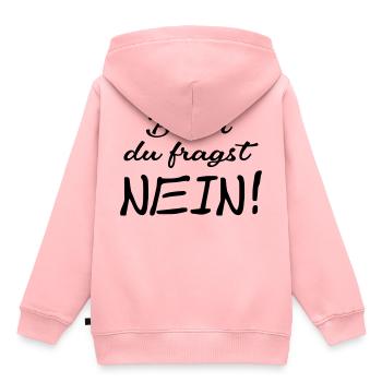 Bevor du fragst Nein - Kinder Premium Organic Hoodie - Rosa - Hinten - AI Model Kid Female (0cm)