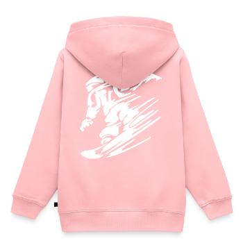 Snowboarding snowboard gift - Kinder Premium Organic Hoodie - Rosa - Hinten - AI Model Kid Female (0cm)