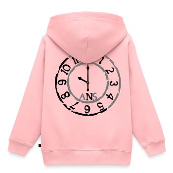 50 Jahre Uhr, Geburtstag der Uhr - Kinder Premium Organic Hoodie - Rosa - Hinten - AI Model Kid Female (0cm)