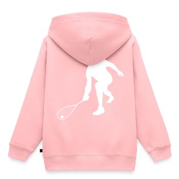 squash - Sweat Premium à capuche enfant bio - rose - Dos - AI Model Kid Female (0cm)
