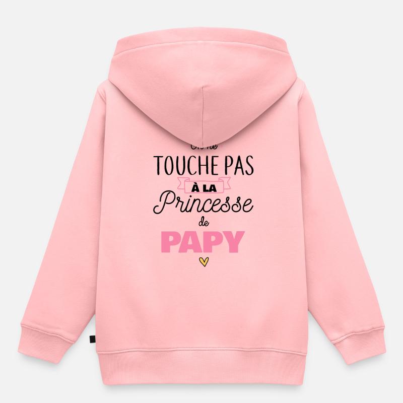 Princesse de papy - Sweat Premium à capuche enfant bio - rose