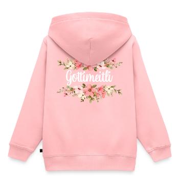 Gottimeitli Gotti Schweiz Patentante Patenkind - Kinder Premium Organic Hoodie - Rosa - Hinten - AI Model Kid Female (0cm)