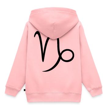 Sternzeichen Steinbock - Kinder Premium Organic Hoodie - Rosa - Hinten - AI Model Kid Female (0cm)