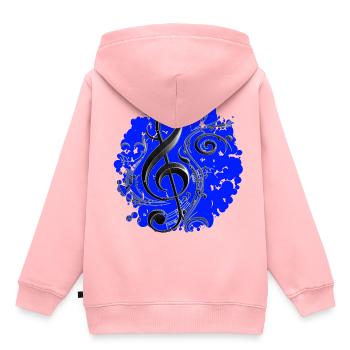 La clef fait partie de la notation musicale - Sweat Premium à capuche enfant bio - rose - Dos - AI Model Kid Female (0cm)