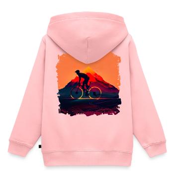 Le cyclisme sur route est un sport exigeant - Sweat Premium à capuche enfant bio - rose - Dos - AI Model Kid Female (0cm)