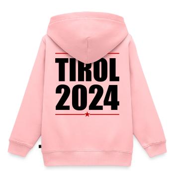 Tyrol 2024 - Sweat Premium à capuche enfant bio - rose - Dos - AI Model Kid Female (0cm)