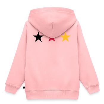 Drei Sterne Deutschlandfahne - Kinder Premium Organic Hoodie - Rosa - Hinten - AI Model Kid Female (0cm)