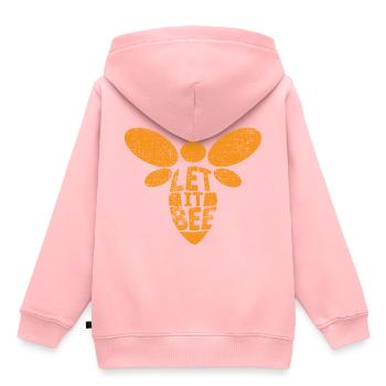 Biene Spruch Lustig Schoen - Kinder Premium Organic Hoodie - Rosa - Hinten - AI Model Kid Female (0cm)