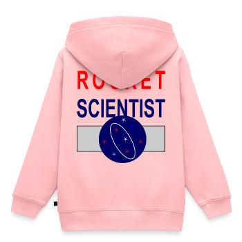 Chercheur de fusée chercheur chercheur de fusée - Sweat Premium à capuche enfant bio - rose - Dos - AI Model Kid Female (0cm)