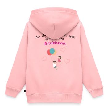 Erzieherin - Kinder Premium Organic Hoodie - Rosa - Hinten - AI Model Kid Female (0cm)