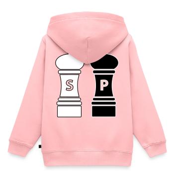 Kochen Geschenkidee Salz und Pfeffer Streuer - Kinder Premium Organic Hoodie - Rosa - Hinten - AI Model Kid Female (0cm)
