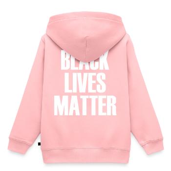 Black Lives Matter - Kinder Premium Organic Hoodie - Rosa - Hinten - AI Model Kid Female (0cm)