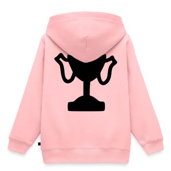 Coupe Dessin Gagner Croquis Noir - Sweat Premium à capuche enfant bio - rose - Dos - AI Model Kid Female (0cm)